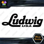 Compatible Ludwig USA Drums Musical Name Logo Vinyl Decals Stickers