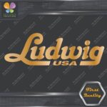 Compatible Ludwig USA Drums Musical Name Logo Vinyl Decals Stickers - Image 19