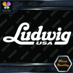 Compatible Ludwig USA Drums Musical Name Logo Vinyl Decals Stickers - Image 3