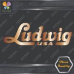 Compatible Ludwig USA Drums Musical Name Logo Vinyl Decals Stickers - Image 21
