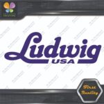 Compatible Ludwig USA Drums Musical Name Logo Vinyl Decals Stickers - Image 24