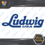 Compatible Ludwig USA Drums Musical Name Logo Vinyl Decals Stickers - Image 5