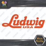 Compatible Ludwig USA Drums Musical Name Logo Vinyl Decals Stickers - Image 9