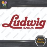 Compatible Ludwig USA Drums Musical Name Logo Vinyl Decals Stickers - Image 10