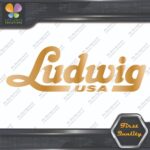 Compatible Ludwig USA Drums Musical Name Logo Vinyl Decals Stickers - Image 26