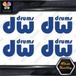 Compatible DW Drums Solid Name Logo Pack of 4 MINI SIZE Decals Stickers Vinyl - Image 11