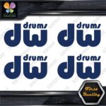 Compatible DW Drums Solid Name Logo Pack of 4 MINI SIZE Decals Stickers Vinyl - Image 12