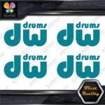 Compatible DW Drums Solid Name Logo Pack of 4 MINI SIZE Decals Stickers Vinyl - Image 13