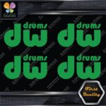 Compatible DW Drums Solid Name Logo Pack of 4 MINI SIZE Decals Stickers Vinyl - Image 14