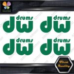 Compatible DW Drums Solid Name Logo Pack of 4 MINI SIZE Decals Stickers Vinyl - Image 15