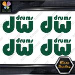 Compatible DW Drums Solid Name Logo Pack of 4 MINI SIZE Decals Stickers Vinyl - Image 16