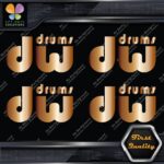 Compatible DW Drums Solid Name Logo Pack of 4 MINI SIZE Decals Stickers Vinyl - Image 19