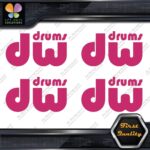 Compatible DW Drums Solid Name Logo Pack of 4 MINI SIZE Decals Stickers Vinyl - Image 20