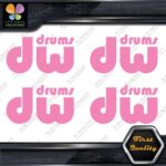 Compatible DW Drums Solid Name Logo Pack of 4 MINI SIZE Decals Stickers Vinyl - Image 21
