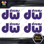 Compatible DW Drums Solid Name Logo Pack of 4 MINI SIZE Decals Stickers Vinyl - Image 22