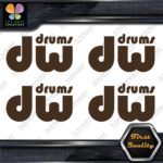 Compatible DW Drums Solid Name Logo Pack of 4 MINI SIZE Decals Stickers Vinyl - Image 24