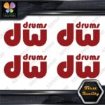 Compatible DW Drums Solid Name Logo Pack of 4 MINI SIZE Decals Stickers Vinyl - Image 9