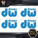 Compatible DW Drums Solid Name Logo Pack of 4 MINI SIZE Decals Stickers Vinyl - Image 10