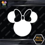 Compatible Minnie Mouse Head Bow Simple Silhouette Decals Stickers Vinyl