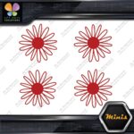 Daisy Hollow Multiple Petals Flowers Pack of 4 MINI SIZE Decals Stickers Vinyl - Image 11