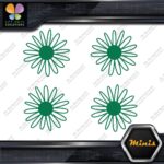Daisy Hollow Multiple Petals Flowers Pack of 4 MINI SIZE Decals Stickers Vinyl - Image 16