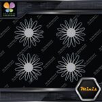 Daisy Hollow Multiple Petals Flowers Pack of 4 MINI SIZE Decals Stickers Vinyl - Image 19
