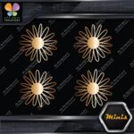Daisy Hollow Multiple Petals Flowers Pack of 4 MINI SIZE Decals Stickers Vinyl - Image 20