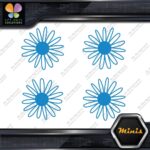 Daisy Hollow Multiple Petals Flowers Pack of 4 MINI SIZE Decals Stickers Vinyl - Image 3