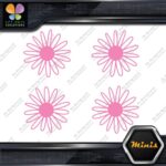 Daisy Hollow Multiple Petals Flowers Pack of 4 MINI SIZE Decals Stickers Vinyl - Image 21