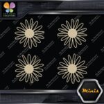 Daisy Hollow Multiple Petals Flowers Pack of 4 MINI SIZE Decals Stickers Vinyl - Image 23