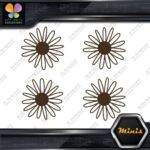 Daisy Hollow Multiple Petals Flowers Pack of 4 MINI SIZE Decals Stickers Vinyl - Image 24