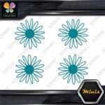 Daisy Hollow Multiple Petals Flowers Pack of 4 MINI SIZE Decals Stickers Vinyl - Image 5