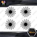 Daisy Hollow Multiple Petals Flowers Pack of 4 MINI SIZE Decals Stickers Vinyl - Image 6