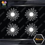 Daisy Hollow Multiple Petals Flowers Pack of 4 MINI SIZE Decals Stickers Vinyl - Image 7