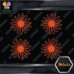 Daisy Hollow Multiple Petals Flowers Pack of 4 MINI SIZE Decals Stickers Vinyl - Image 10