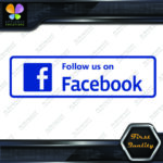 Follow Us on Facebook Signs Written Message Logo Vinyl Decals Stickers