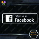 Follow Us on Facebook Signs Written Message Logo Vinyl Decals Stickers - Image 3