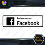 Follow Us on Facebook Signs Written Message Logo Vinyl Decals Stickers - Image 4
