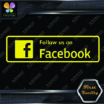 Follow Us on Facebook Signs Written Message Logo Vinyl Decals Stickers - Image 8