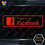 Follow Us on Facebook Signs Written Message Logo Vinyl Decals Stickers - Image 9