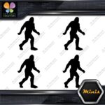 Bigfoot Sasquatch Yeti Walking Fast Pack of 4 MINI SIZE Decals Stickers Vinyl