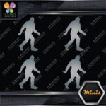 Bigfoot Sasquatch Yeti Walking Fast Pack of 4 MINI SIZE Decals Stickers Vinyl - Image 18