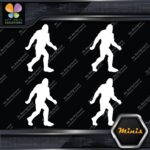 Bigfoot Sasquatch Yeti Walking Fast Pack of 4 MINI SIZE Decals Stickers Vinyl - Image 3