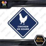 Chicken On Board Warning Sign Diamond Shape Animals Cars Vinyl Decals Stickers - Image 12