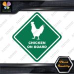 Chicken On Board Warning Sign Diamond Shape Animals Cars Vinyl Decals Stickers - Image 15