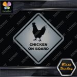 Chicken On Board Warning Sign Diamond Shape Animals Cars Vinyl Decals Stickers - Image 18