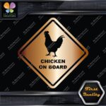 Chicken On Board Warning Sign Diamond Shape Animals Cars Vinyl Decals Stickers - Image 19