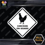 Chicken On Board Warning Sign Diamond Shape Animals Cars Vinyl Decals Stickers - Image 4