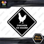 Chicken On Board Warning Sign Diamond Shape Animals Cars Vinyl Decals Stickers - Image 5