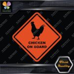 Chicken On Board Warning Sign Diamond Shape Animals Cars Vinyl Decals Stickers - Image 7